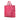 Pink Prada Vitello Daino Open Convertible Tote Satchel