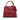 Red Gucci Small Calfskin Bamboo Shopper Satchel - Designer Revival