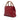 Red Gucci Small Calfskin Bamboo Shopper Satchel - Designer Revival