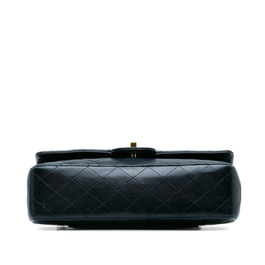 Blue Chanel Medium Classic Lambskin Double Flap Shoulder Bag - Designer Revival