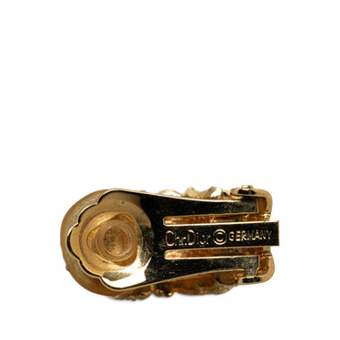 Gold Dior Gold-Tone Clip-On Earrings - Designer Revival