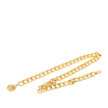 Gold Chanel Medallion Chain-Link Belt