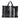 Black Bottega Veneta Intrecciato Trimmed Nappa Vertical Stripe Tote Satchel