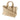 Beige Fendi Small Leather Selleria FF Tote Satchel