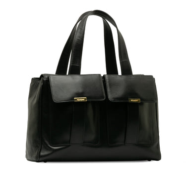 Black YSL Leather Tote Bag - Designer Revival