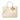 White Dior Large Lambskin Cannage Lady Dior Satchel