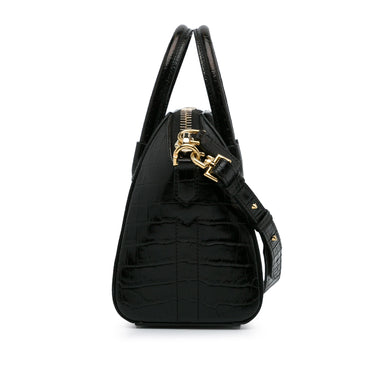 Black Givenchy Mini Embossed Antigona Satchel - Designer Revival
