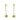 Gold Celine Triomphe Drop Push Back Earrings - Designer Revival