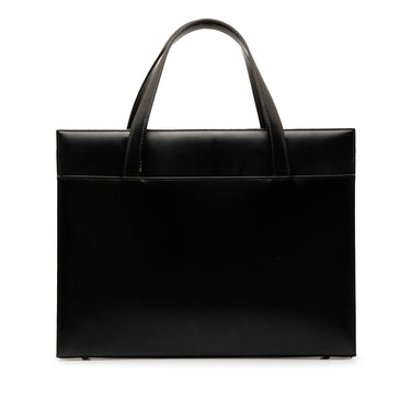 Black Burberry Leather Tote Bag
