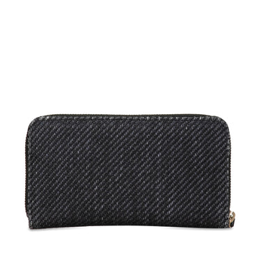 Blue Chanel Tweed Deauville Zip Wallet