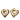 Gold Chanel Gold Plated CC Heart Clip on Earrings