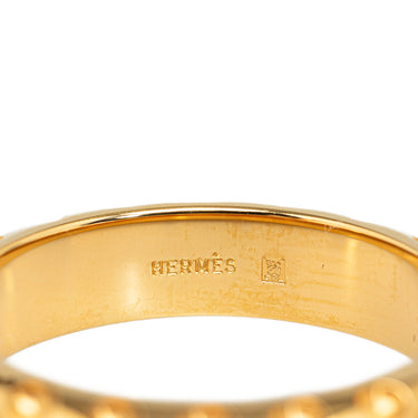 Gold Hermès Dots Scarf Ring - Designer Revival