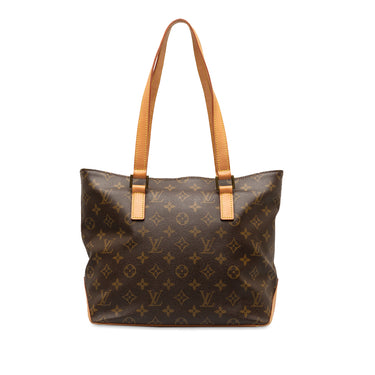 Brown Louis Vuitton Monogram Cabas Mezzo Tote Bag - Designer Revival