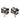Silver Chanel CC Brass Enamel and Strass Clover Clip On Earrings