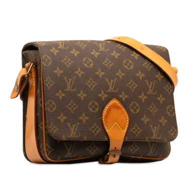 Brown Louis Vuitton Monogram Cartouchiere GM Crossbody Bag - Designer Revival