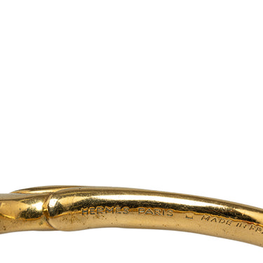 Gold Hermes Horse Head Bangle Costume Bracelet