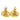 Gold Chanel CC Gold Plated Round Clip On Earrings