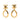 Gold Chanel CC Gold Plated Dangle Clip On Earrings