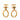 Gold Chanel CC Gold Plated Dangle Clip On Earrings