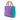 Purple Gucci Mini Bicolor Calfskin Bamboo Shopper Satchel