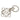 Silver LOEWE Brass Anagram Keyring Key Chain