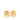 Gold Chanel CC Gold Plated Oval Clip On Earrings