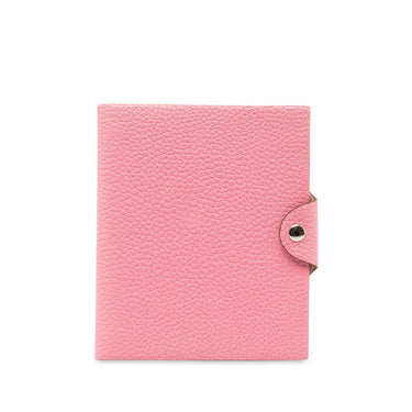 Pink Hermes Togo Ulysse PM Agenda Cover - Designer Revival