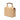 Beige Gucci Calfskin Turnlock Bamboo Top Handle Bag Satchel