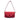 Red LOEWE Suede and Leather Shoulder Bag