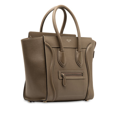 Brown Celine Micro Luggage Tote Handbag