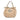 Beige Gucci Medium Guccissima Web Britt Satchel