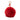 Red Fendi Nappa Shiny Fox Fur Heart Pom Pom Bag Charm Key Chain