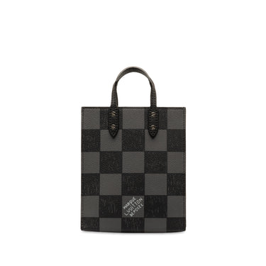 Black Louis Vuitton Damier Checkerboard Sac Plat XS Satchel