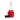 Red Saint Laurent Lambskin Teddy Drawstring Bucket Bag - Designer Revival