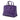 Purple Prada Saffiano Soft Triple Pocket Tote Satchel