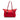 Red Prada Saffiano Trimmed Tessuto Satchel