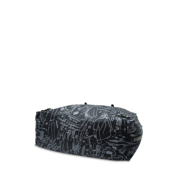 Black Balenciaga Papier Animation A6 Zip Around Tote Satchel - Designer Revival