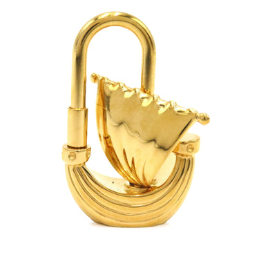 Gold Hermes L’Air De Paris Sailing Boat Cadena Lock Charm