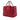 Red Prada Vitello Daino Open Convertible Tote Satchel
