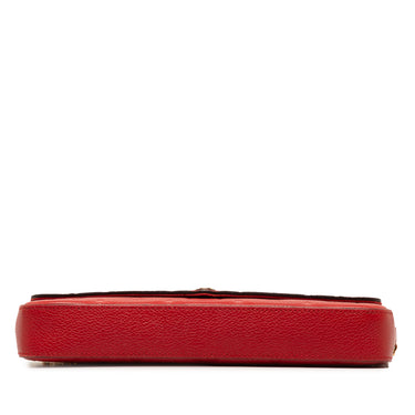 Red Louis Vuitton Monogram Empreinte Pochette Felicie Crossbody Bag - Designer Revival