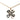 Black Chanel CC Gold Plated and Enamel Strass Faux Pearl Clover Pendant Necklace