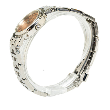 Silver Hermès CL4.210 Quartz Stainless Steel Clipper Watch