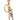 Gold Louis Vuitton Gold Plated LV Facettes Bag Charm and Key Holder