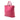 Pink Prada Vitello Daino Side Zip Open Convertible Tote Satchel