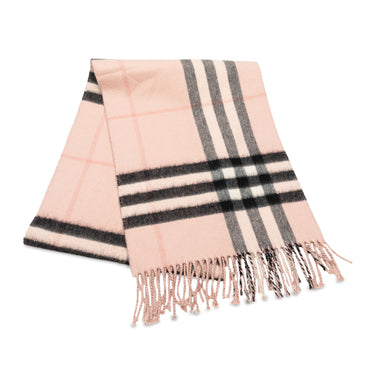 Pink Burberry House Check Cashmere Scarf Scarves
