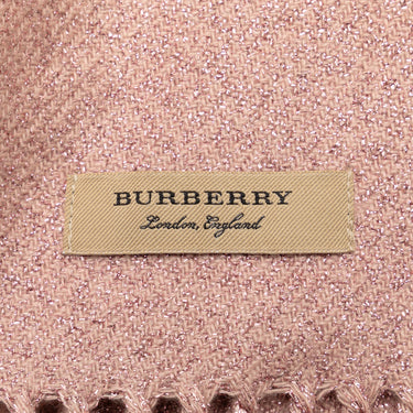 Pink Burberry House Check Cashmere Scarf Scarves