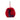 Red Fendi Fox Fur Pompom Bag Charm Key Chain - Designer Revival