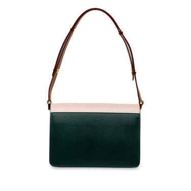 Green Marni Tricolor Leather Trunk Shoulder Bag