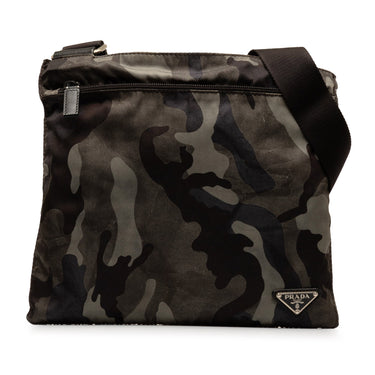 Brown Prada Tessuto Camouflage Crossbody Bag - Designer Revival