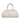White Chanel Metallic Quilted Caviar Bowler Bag